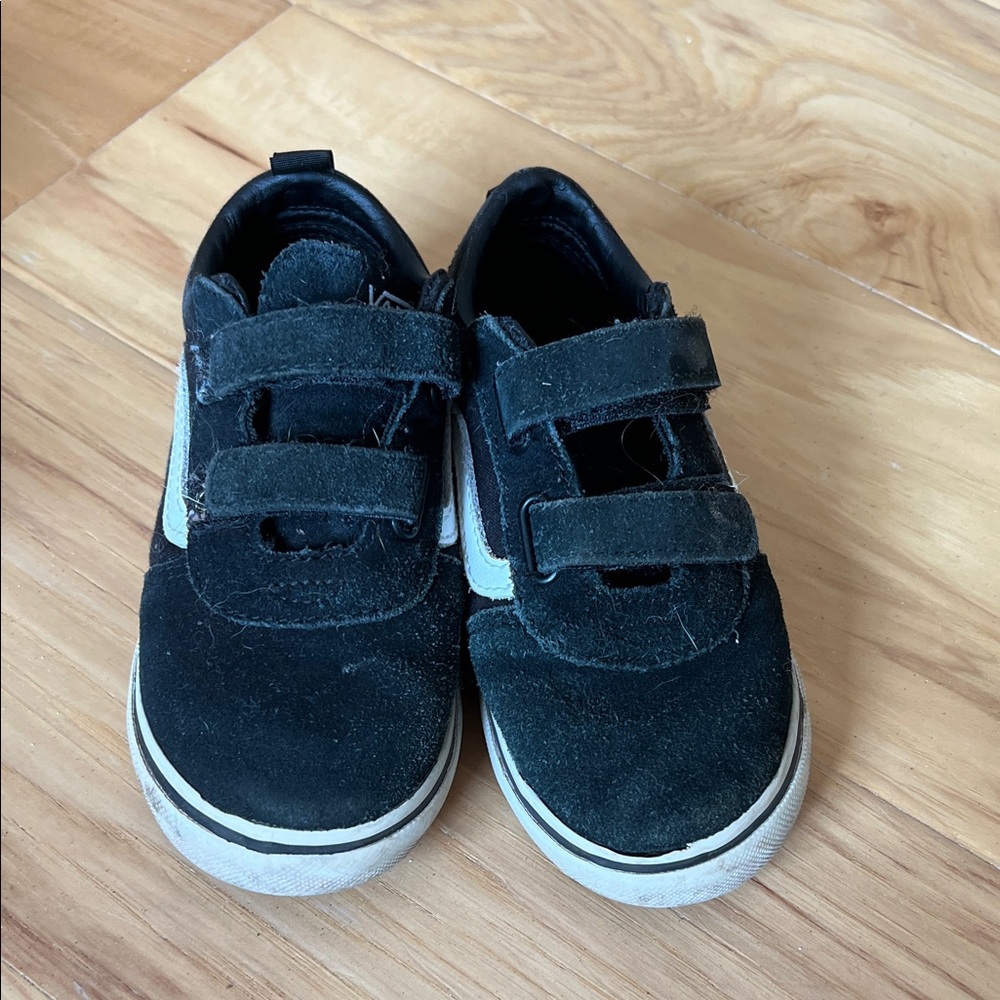 Vans Black Kids Sneakers with Velcro